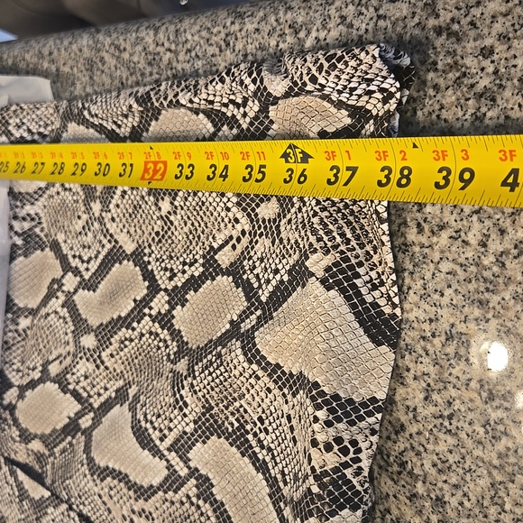 Faux Snakeskin Leather Trench Coat Duster Jacket Size: Xs - Picture 8 of 12